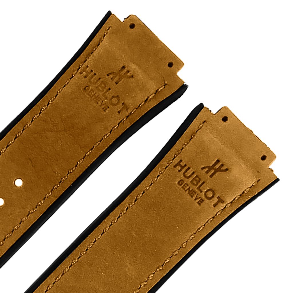Pulseira para Relógio Compatível com Hublot King Power Camurça Marrom com Costura Marrom