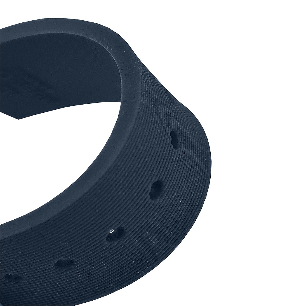 Pulseira para Relógio Compatível com Hublot Big Bang Encaixe de 22mm Borracha Riscadinha Azul Holandês