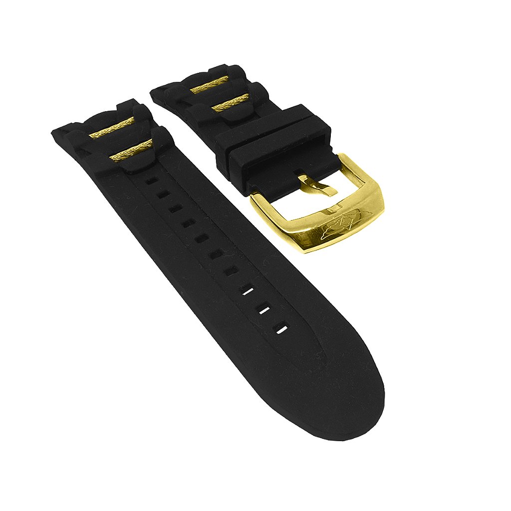 Pulseira para Relógio Compatível com Invicta Thunderbolt Silicone Premium Dourado