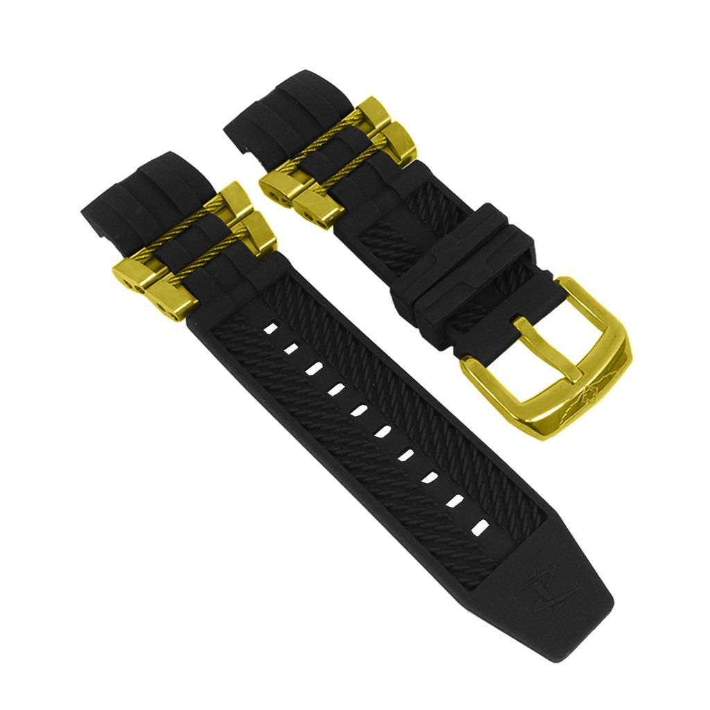 Pulseira para Relógio Compatível com Invicta Reserve Bolt Zeus Men/ Jason Taylor/ Bolt Men Silicone Preto