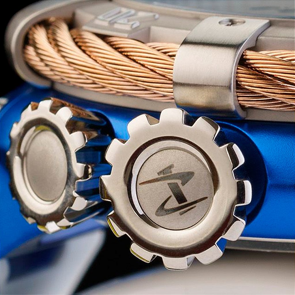 Coroa e Tige para Relógio Compatível com Invicta Thunderbolt Prata