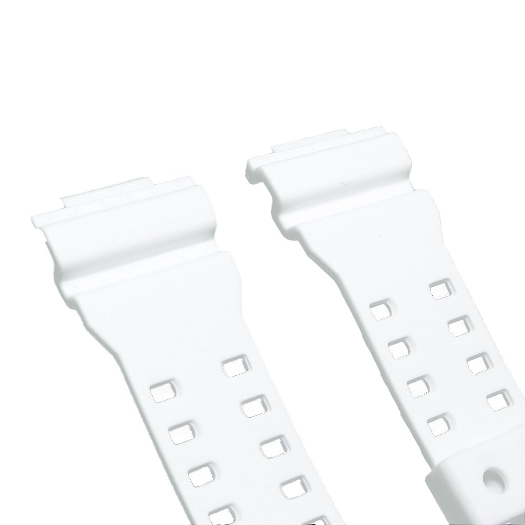 Pulseira para Relógio Compatível com Casio G-shock Borracha Branco Completa Com Fivela