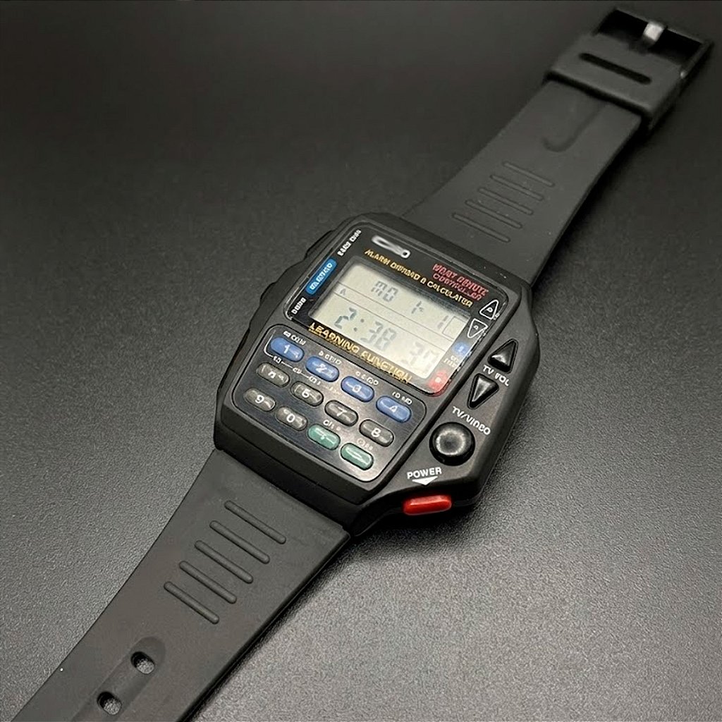 Pulseira para Relógio Compatível com Casio Digital Vintage Borracha Preto Completa com Fivela