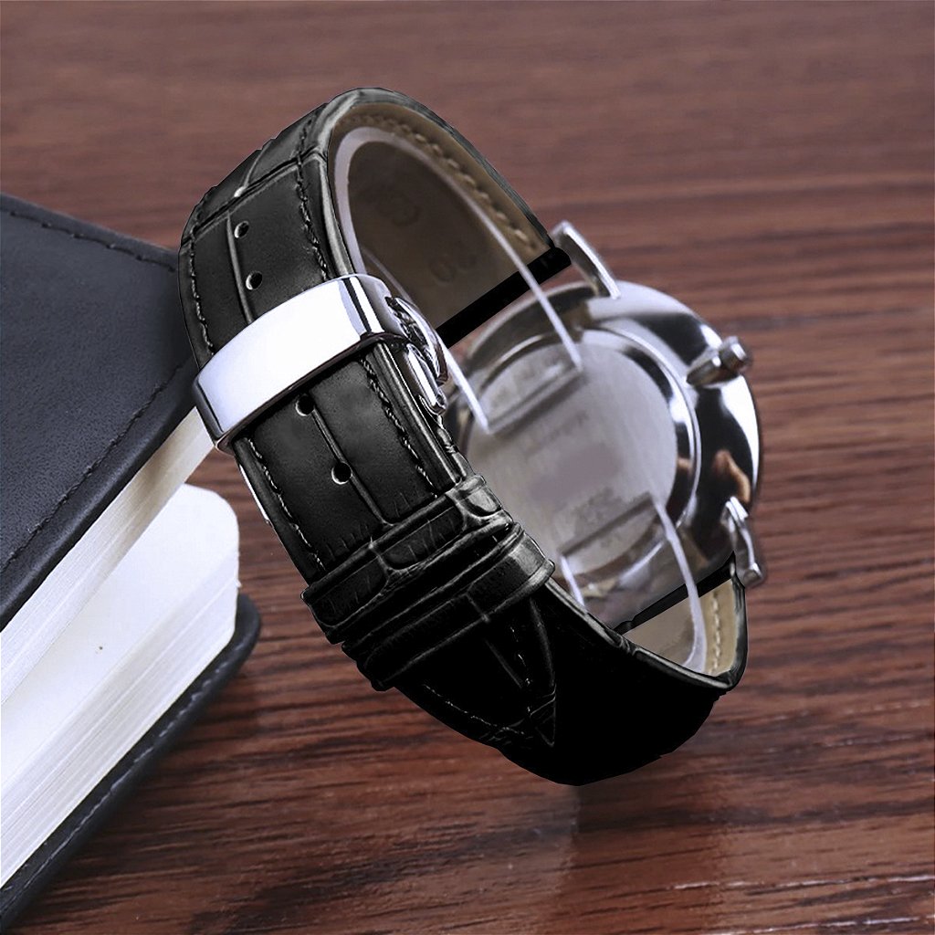 Pulseira para Relógio Compatível com Tissot Couro Marrom Encaixe 18mm/ Fecho 16mm
