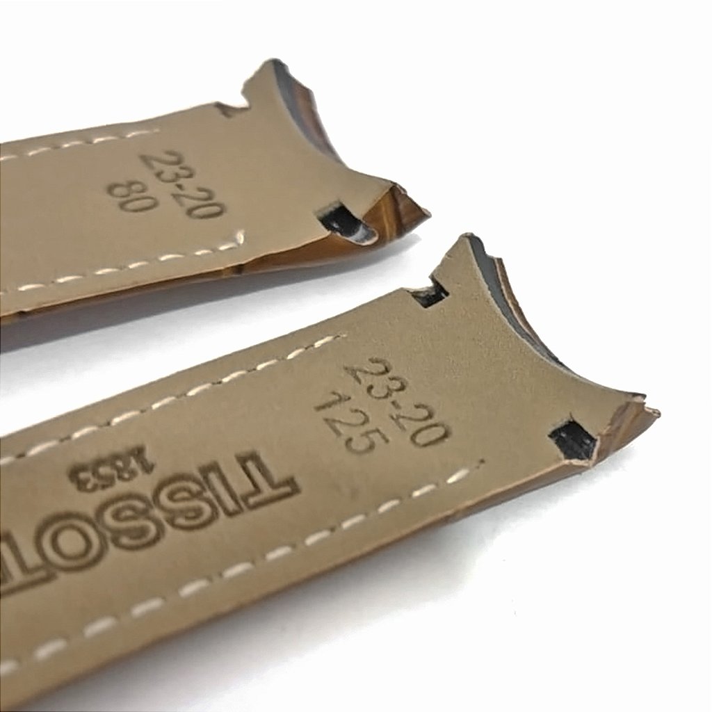Pulseira para Relógio Compatível com Tissot Couro Marrom Encaixe 18mm/ Fecho 16mm