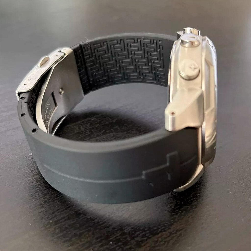 Pulseira para Relógio Compatível com Tissot T-Touch I/ T-Touch II e T-Touch Expert T013420/ T047420 Silicone Cinza Com encaixe de 21mm