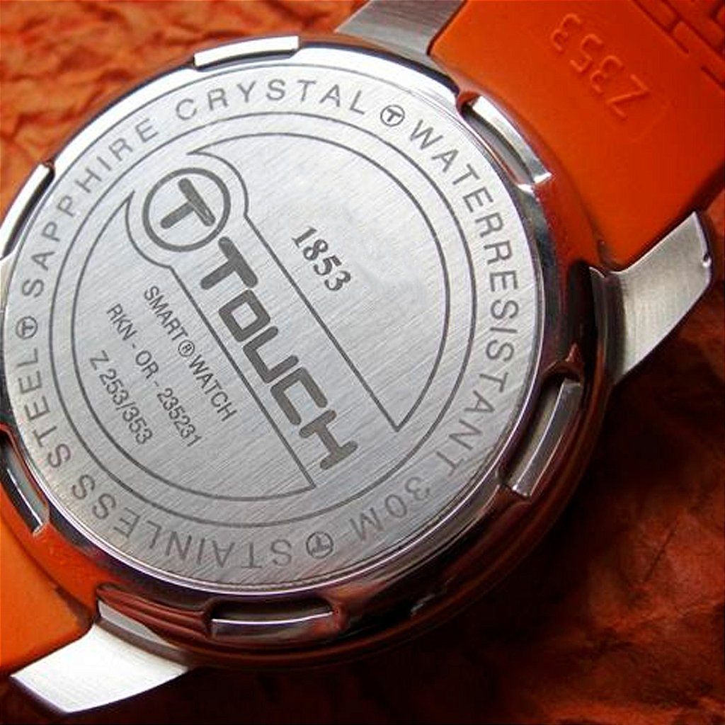 Pulseira para Relógio Compatível com Tissot T-Touch Z253/353 Borracha Preto Com encaixe de 20mm