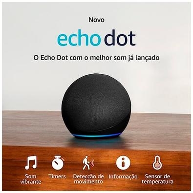 speaker amazon echo dot 5 ger alexa/bt preto - Info7 Informática