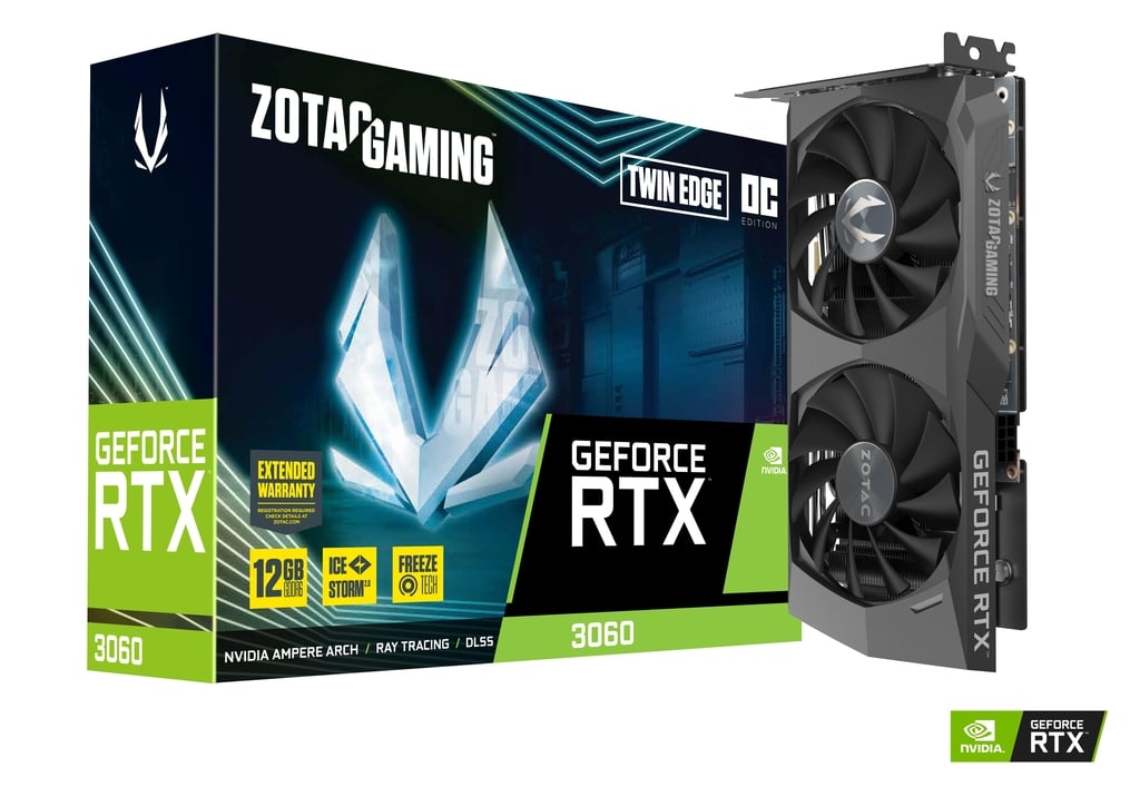 placa de vídeo 12gb zotac rtx 3060 192 bits twin edge gddr6