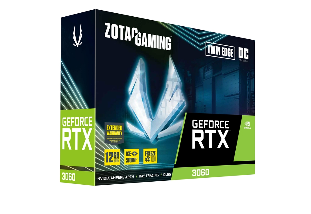 placa de vídeo 12gb zotac rtx 3060 192 bits twin edge gddr6