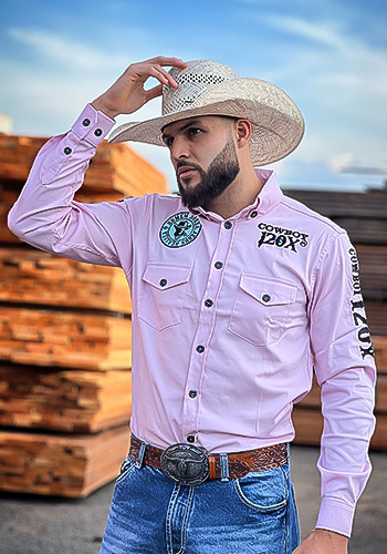 Pin Metalizado Texas Farm Broche Chapéu Texano Americano Top