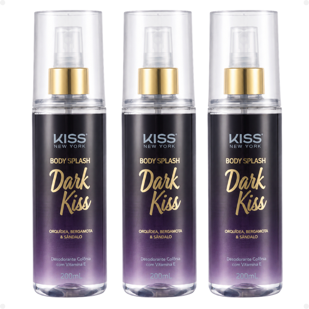 Kit Kiss New York Dark Kiss: 3 Body Spash 200ml - Teruya