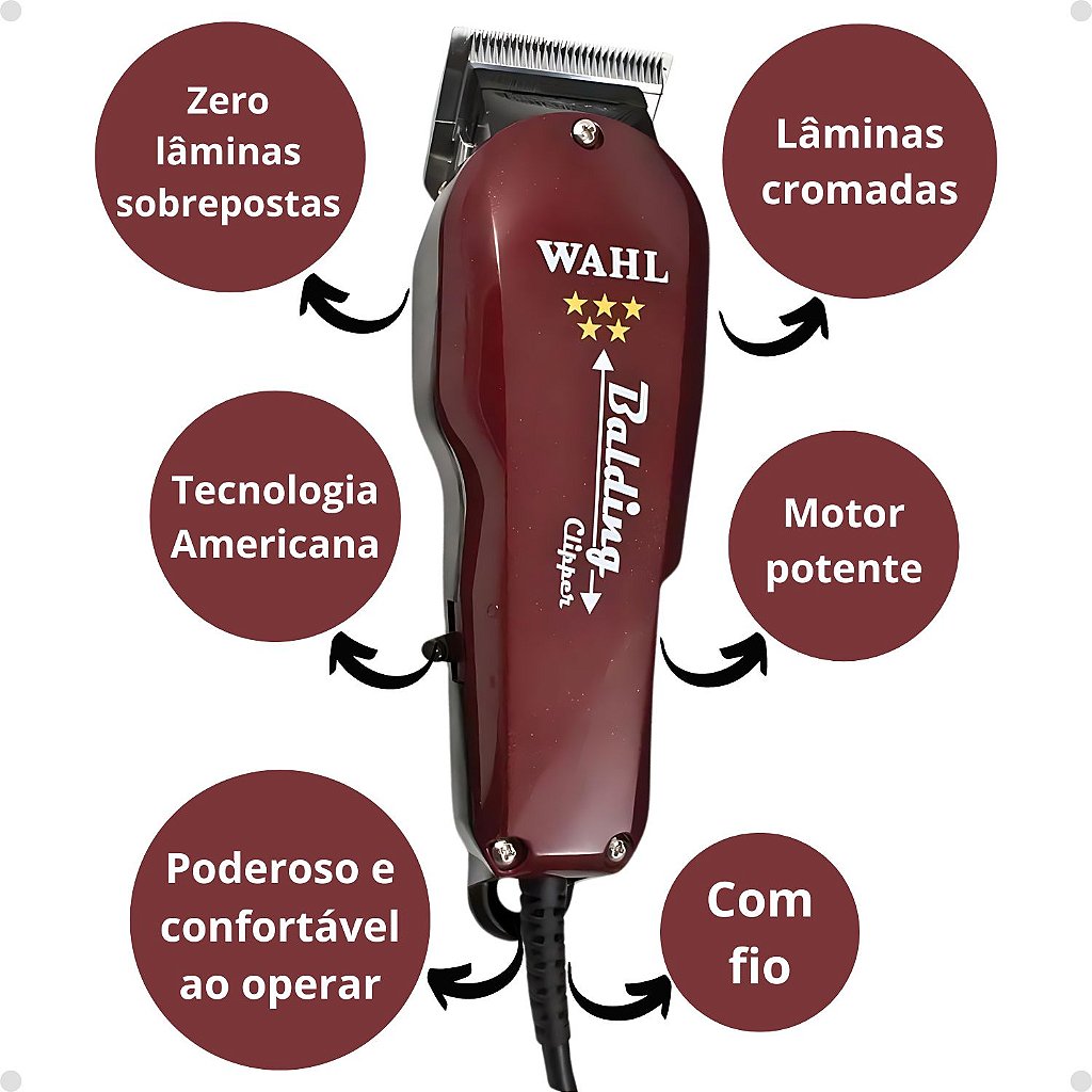 Máquina De Corte Wahl 5 Star Series Balding 127v - Teruya