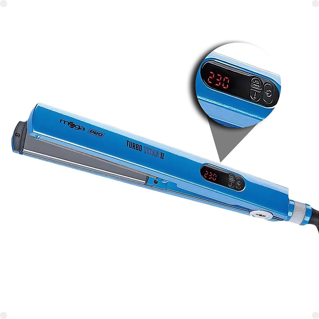 Chapa Mega Pro Turbo Titan II Bivolt 230°C - Teruya - Cosméticos e