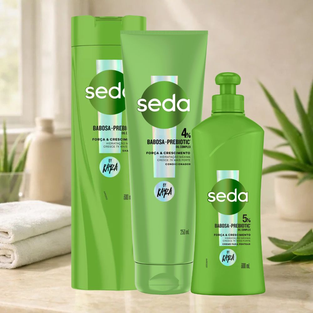 Kit Seda By Rayza Babosa-Prebiotic: Cabelos Fortes e Hidratados