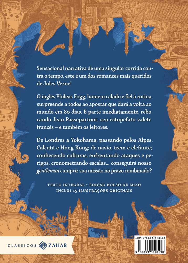 A Volta Ao Mundo Em 80 Dias - Clássicos Zahar 9788537818138 - Myre