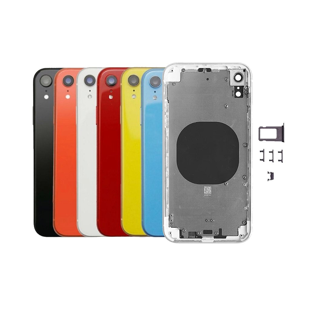 Carcaça iPhone XR Completa + Botões e Adesivos - Hero Parts