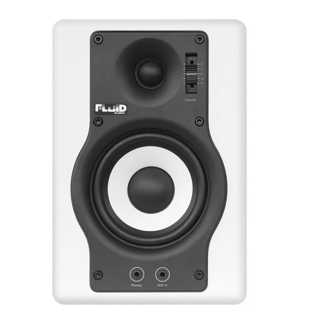 Monitor de Referência F4 30W 4 Pol Branco (Par) FLUID AUDIO