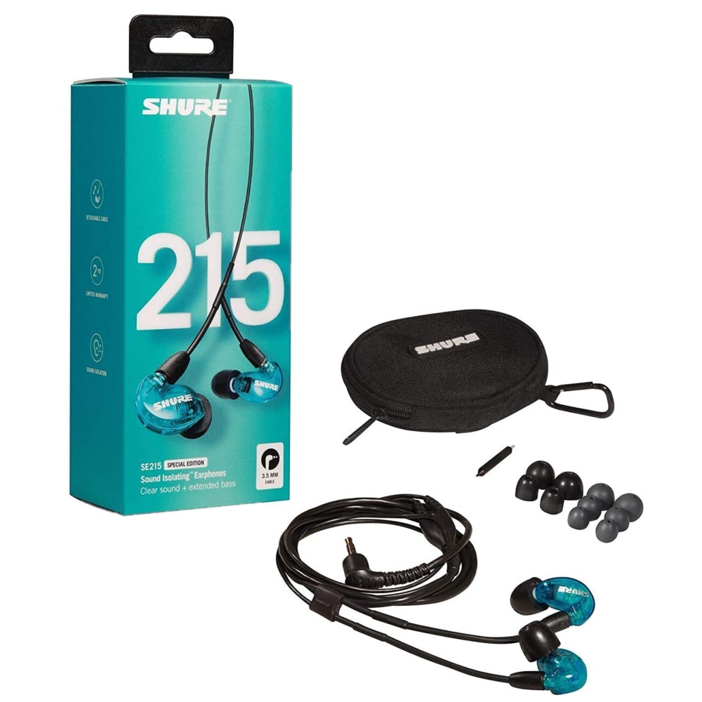 SHURE SE215 音隔離イヤフォン Fone de Ouvido In-Ear com Fio SE215 SPE - SHURE - Kalifa Áudio Som