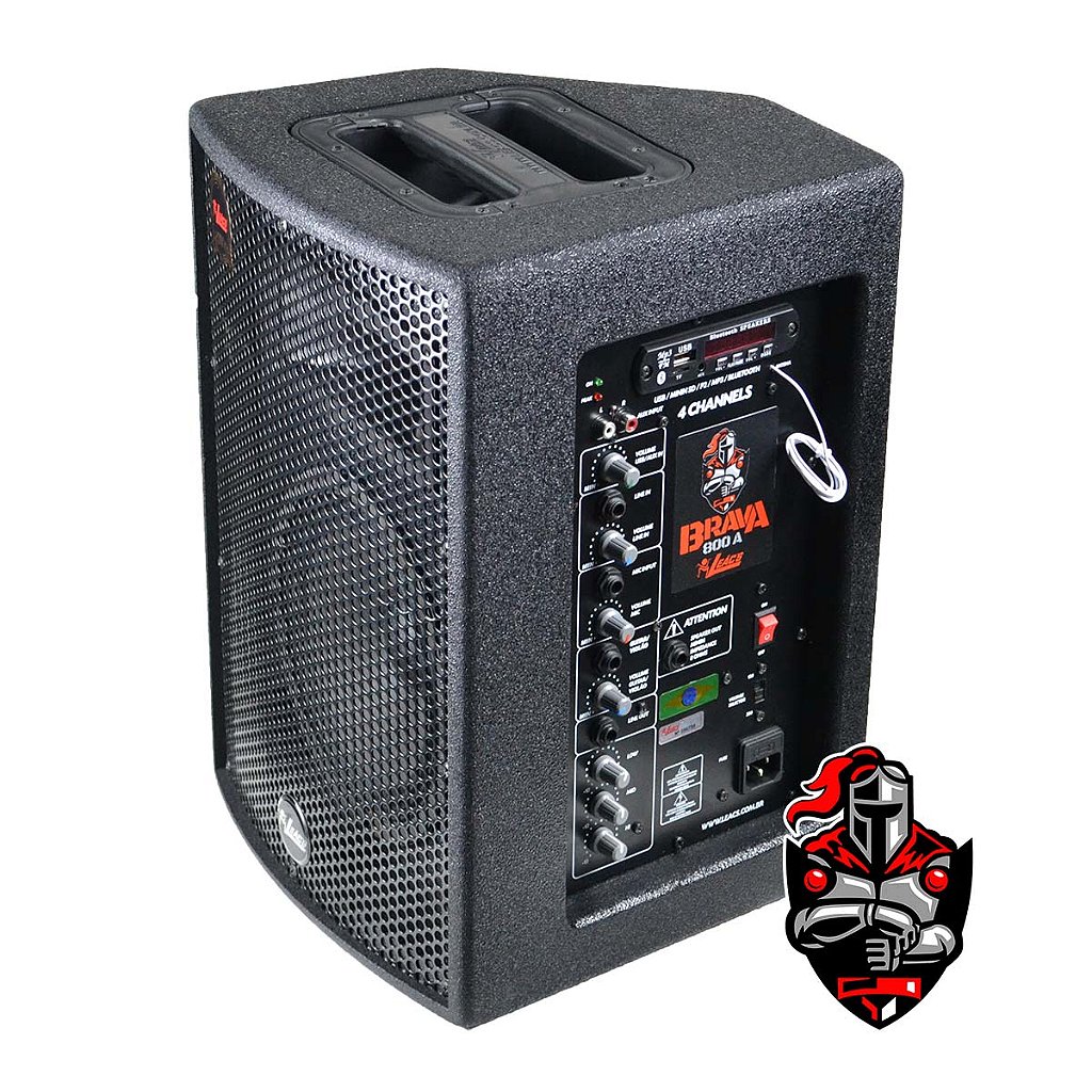 Caixa Acústica Ativa BRAVA 800 8 Pol 150 WRms Preta - LEACS