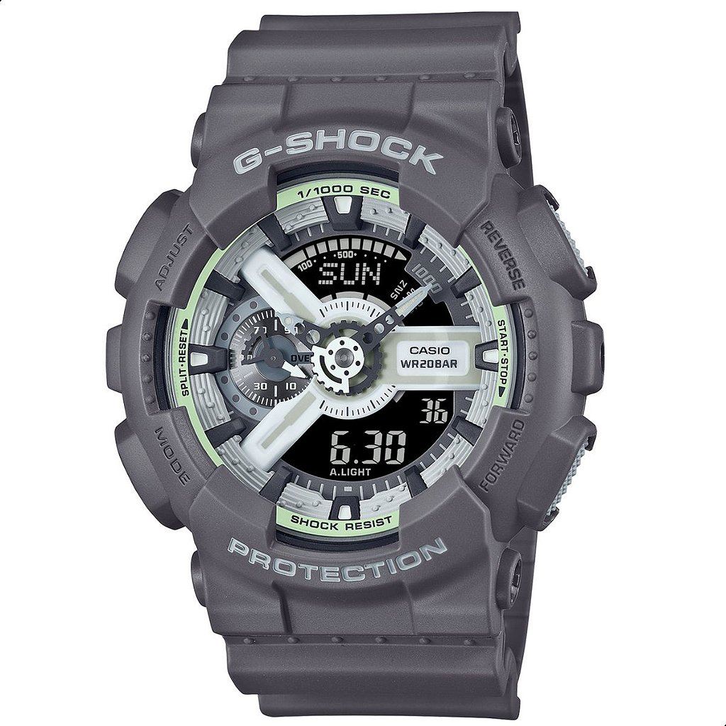 Relógio Masculino Casio G-Shock Cinza GA-110HD-8ADR - RBM RELÓGIOS