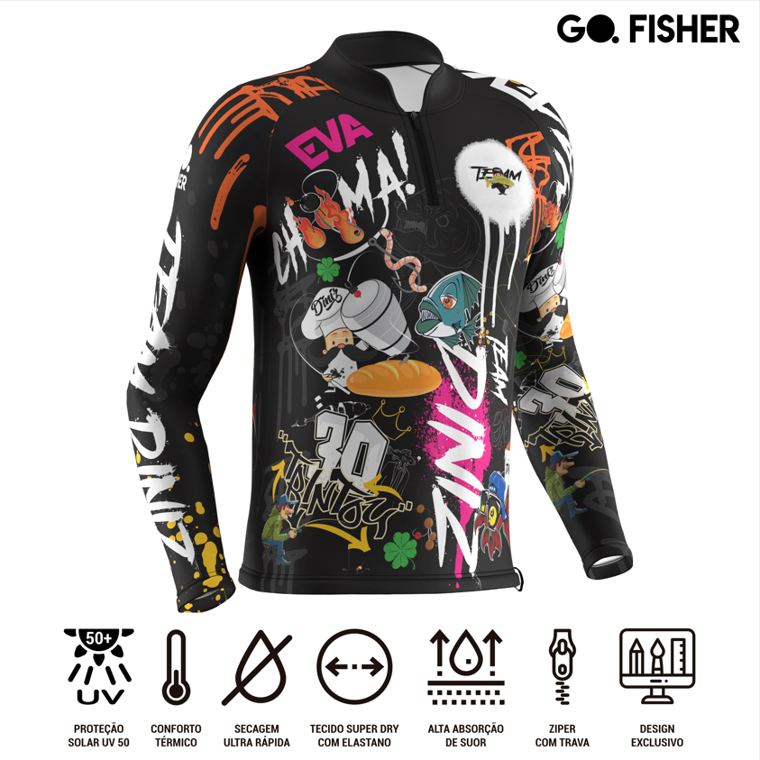Camiseta #TEAMDINIZ PRIMEIRA EDIÇÃO COLORIDA - Diniz Pesca