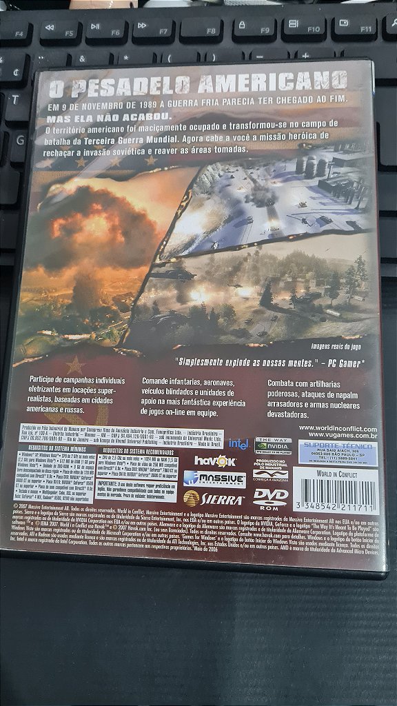 Jogo World Conflict Pc Original Mídia Fisica – imagem 3