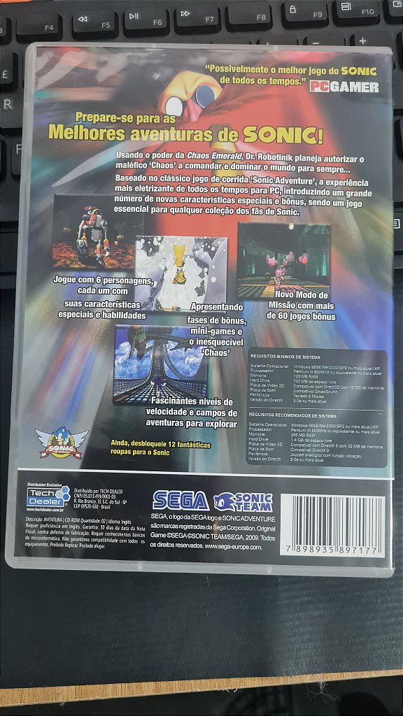 Jogo Sonic DX  Pc Original Mídia Fisica – imagem 3