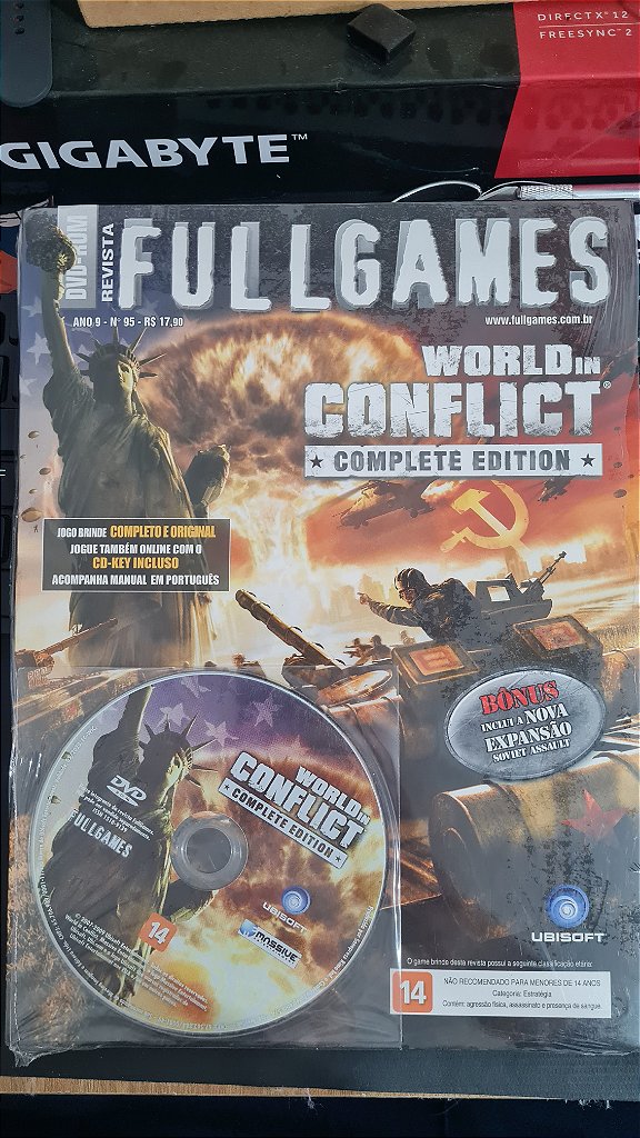 Jogo Revista Full games world conflict Pc Original Mídia Fisica Lacrado
