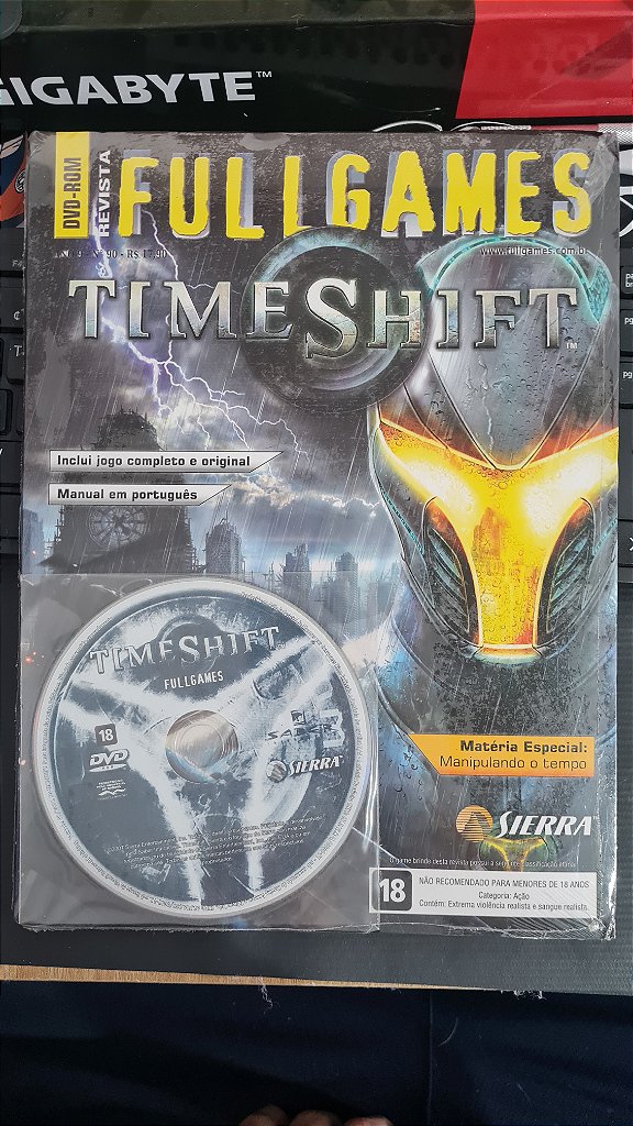 Jogo Revista Full games timeshift Pc Original Mídia Fisica Lacrado