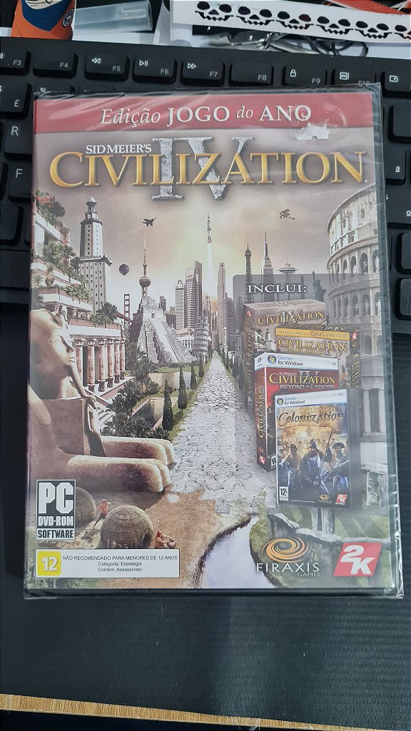 Jogo Civilization IV 4 edição jogo do ano Pc Original Mídia Fisica Lacrado