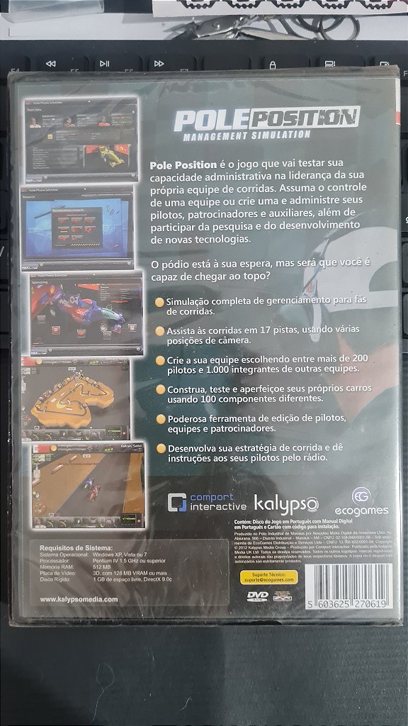 Jogo Pole position management simulation Para Pc Midia Fisica Lacrado – imagem 2