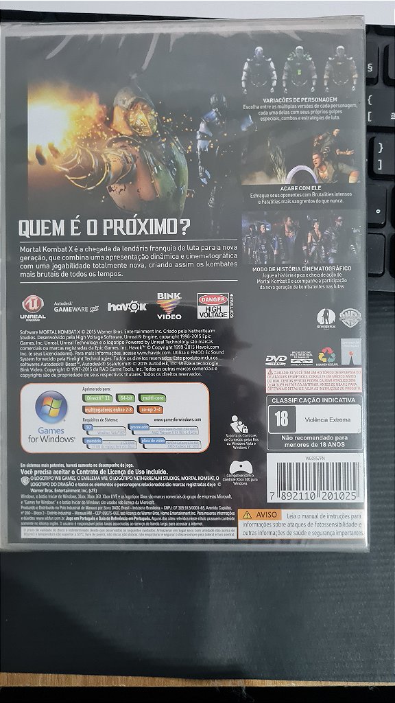 Jogo Mortal Kombat X Para Pc Midia Fisica Lacrado – imagem 2