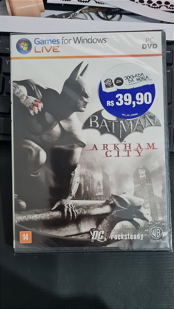 Jogo Batman arkham city Para Pc Midia Fisica Lacrado