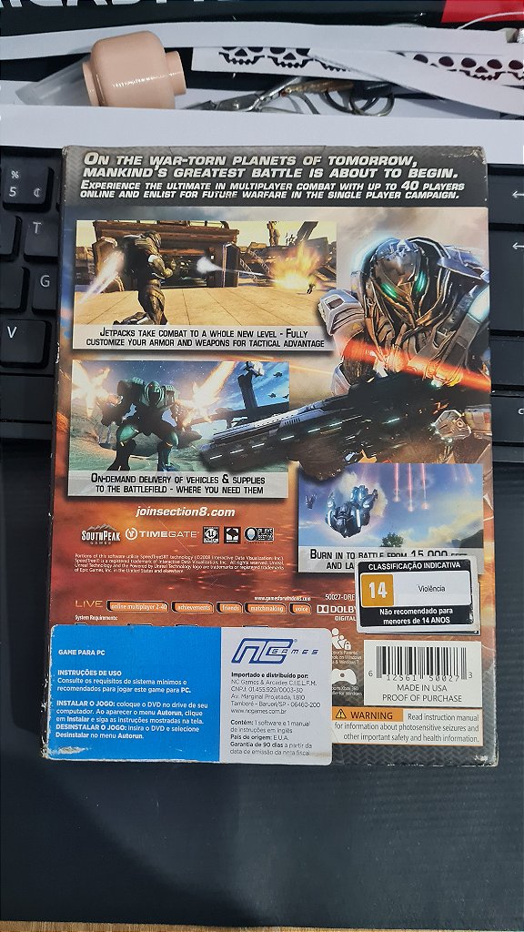 Jogo Section 8 Para Pc Midia Fisica Lacrado – imagem 3