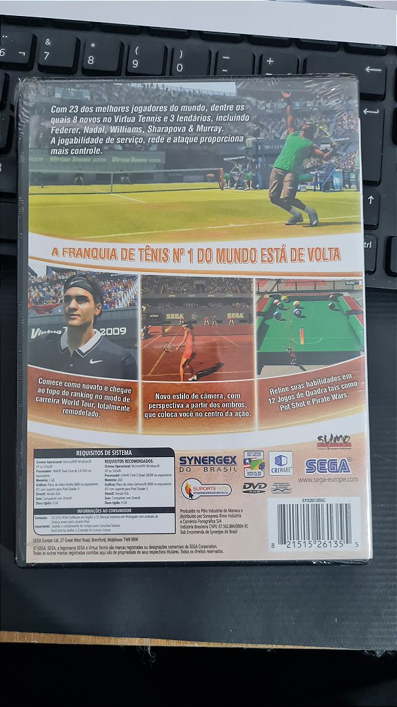 Jogo Virtua Tennis 2009 Para Pc Midia Fisica Lacrado – imagem 2