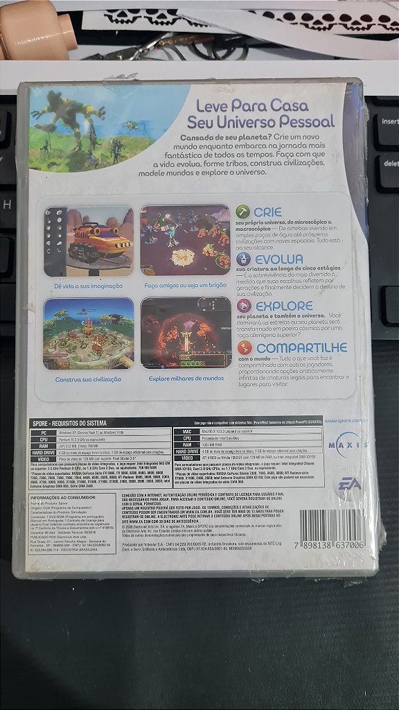 Jogo Spore Para Pc Midia Fisica Lacrado – imagem 2