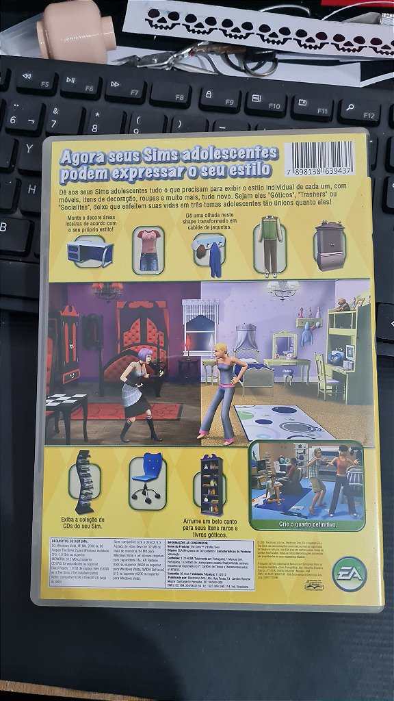 Jogo The sims 2 coleções de objetos estilo teen Pc Original Mídia Fisica – imagem 3