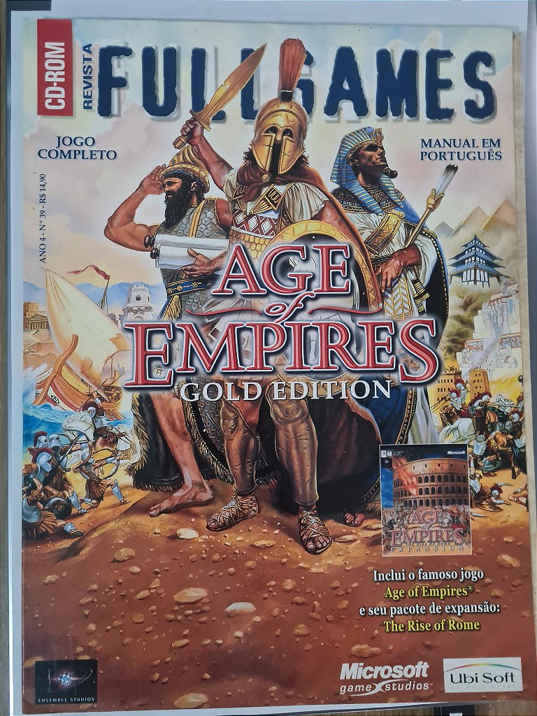 Jogo para PC Revista Full Game Age of Empires Gold Edition Original