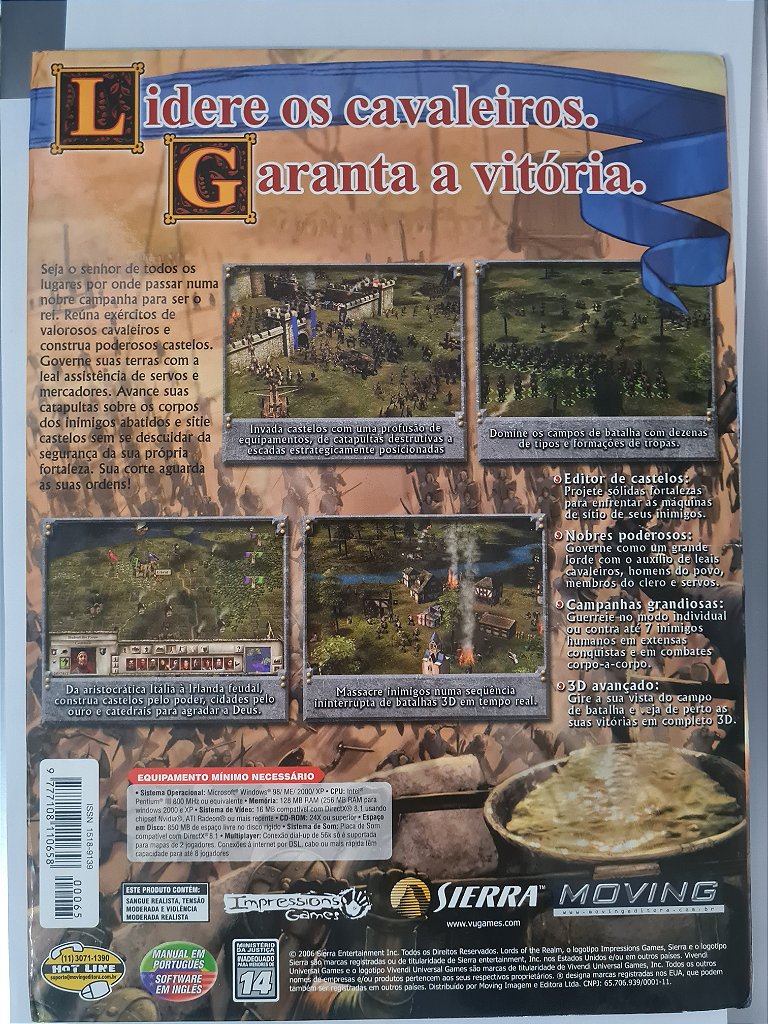 Jogo para PC Revista Full Game Lords of realm 3 Original – imagem 2