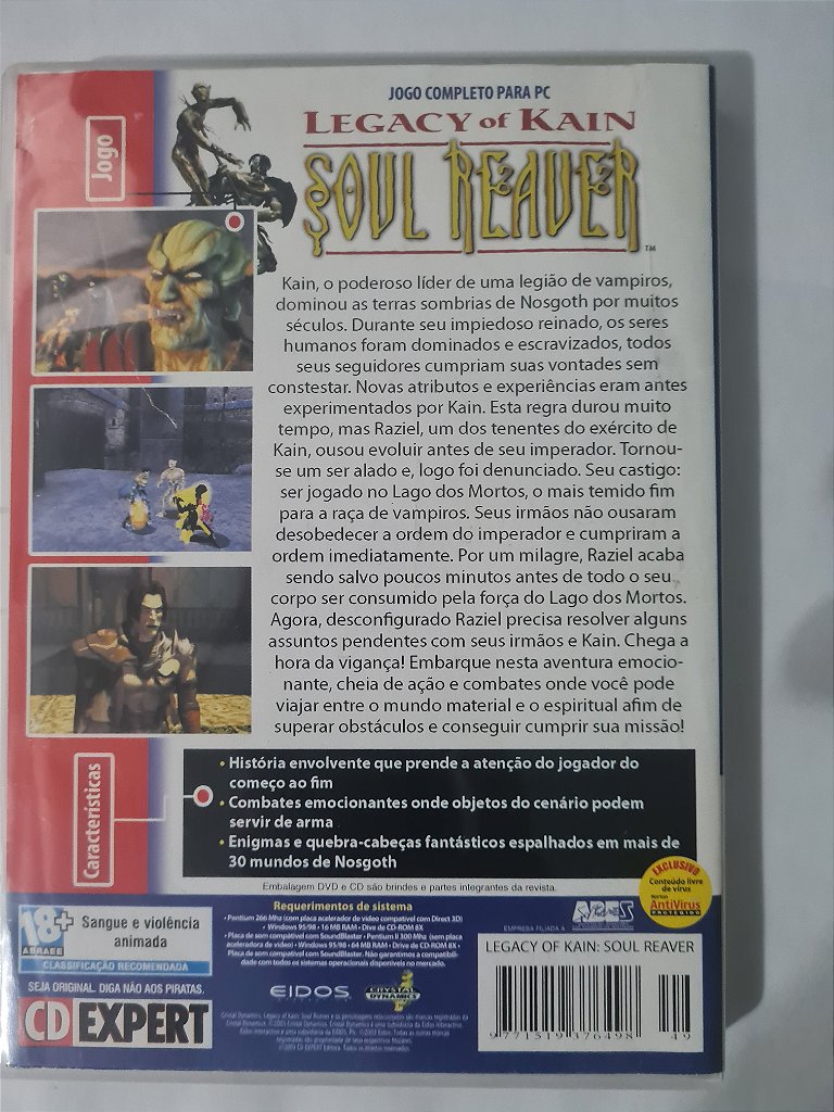 Jogo para PC CD Expert Soul Reaver Legacy of Kain Original – imagem 2