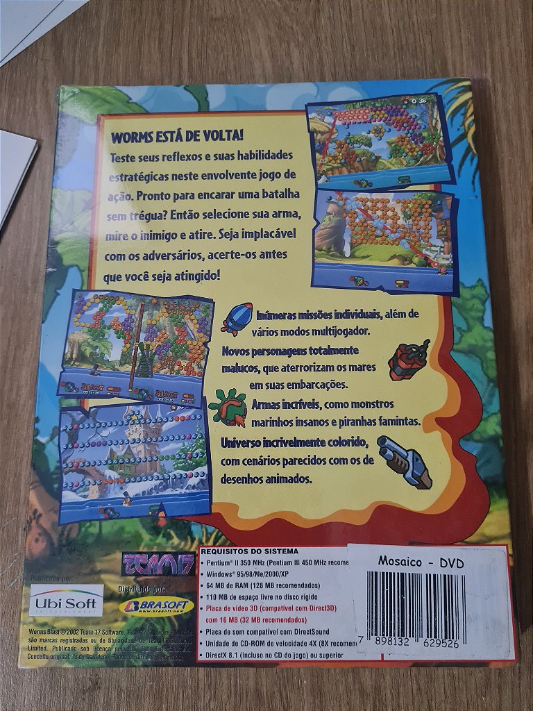 Jogo pc Worms blast 3d lacrado Original – imagem 2