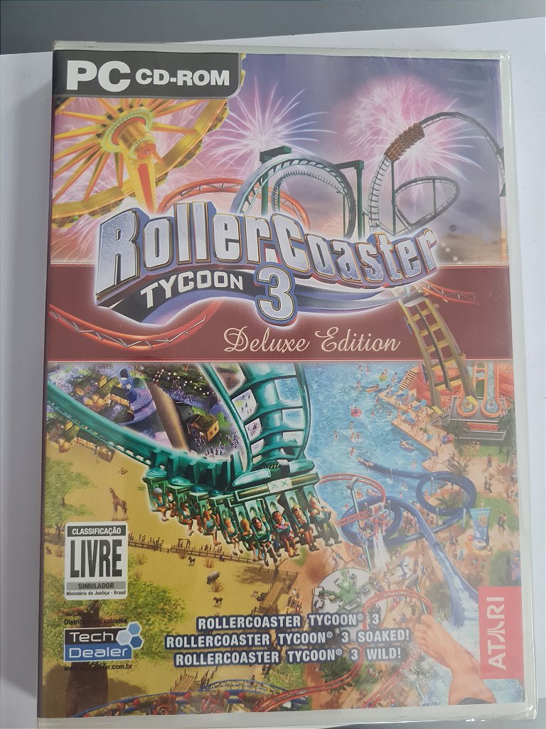 Jogo Pc Roller Coaster Tycoon 3 Deluxe Edition Lacrado Original