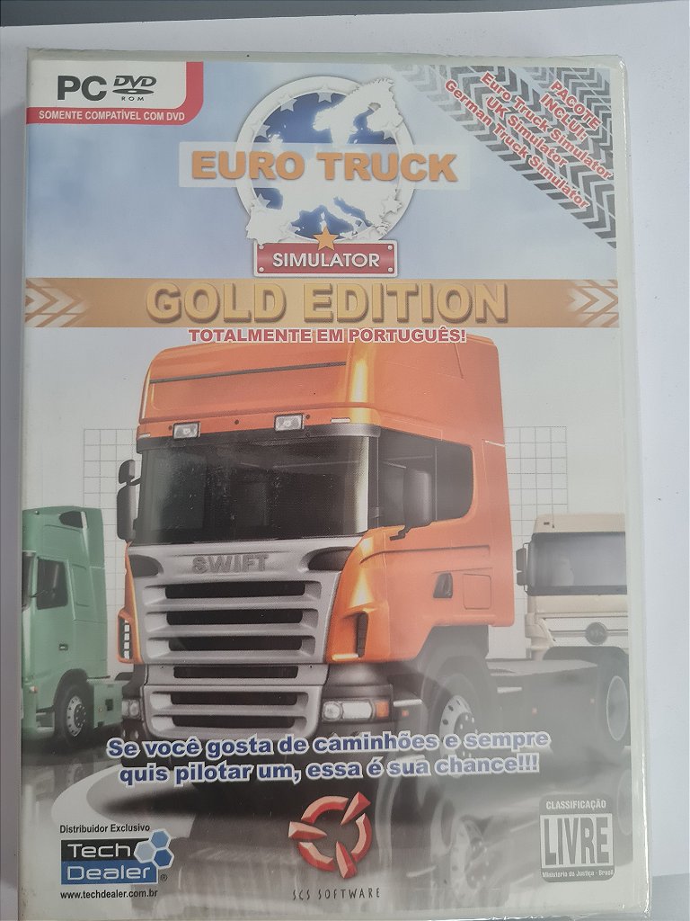 Jogo Pc Euro Truck Simulator Gold Edition Lacrado Original
