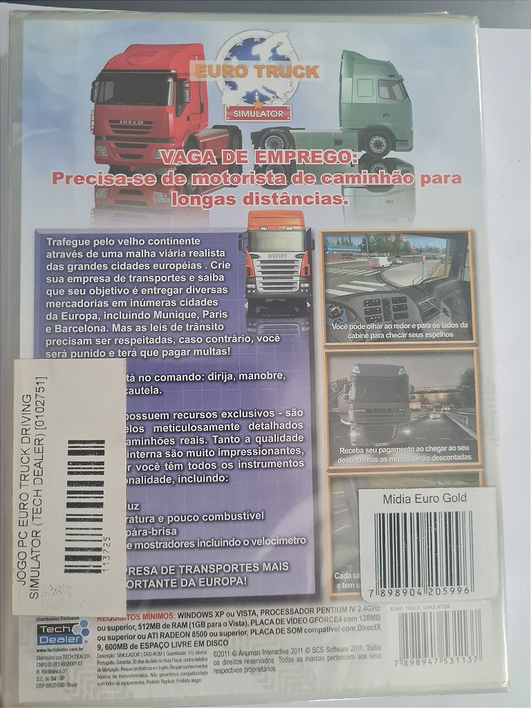 Jogo Pc Euro Truck Simulator Gold Edition Lacrado Original – imagem 2