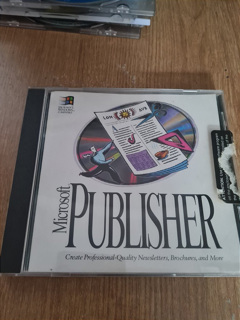 Jogo para PC Microsoft Publisher (versão anos 90) Original