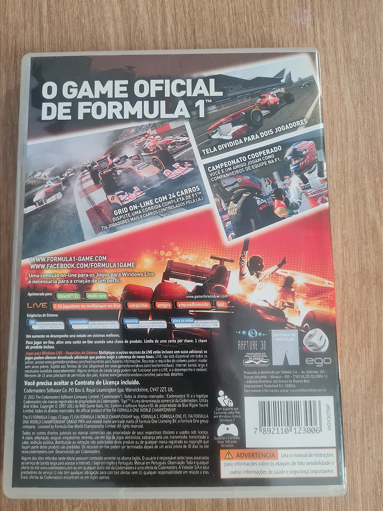 Jogo para PC F1 2011 Original – imagem 3