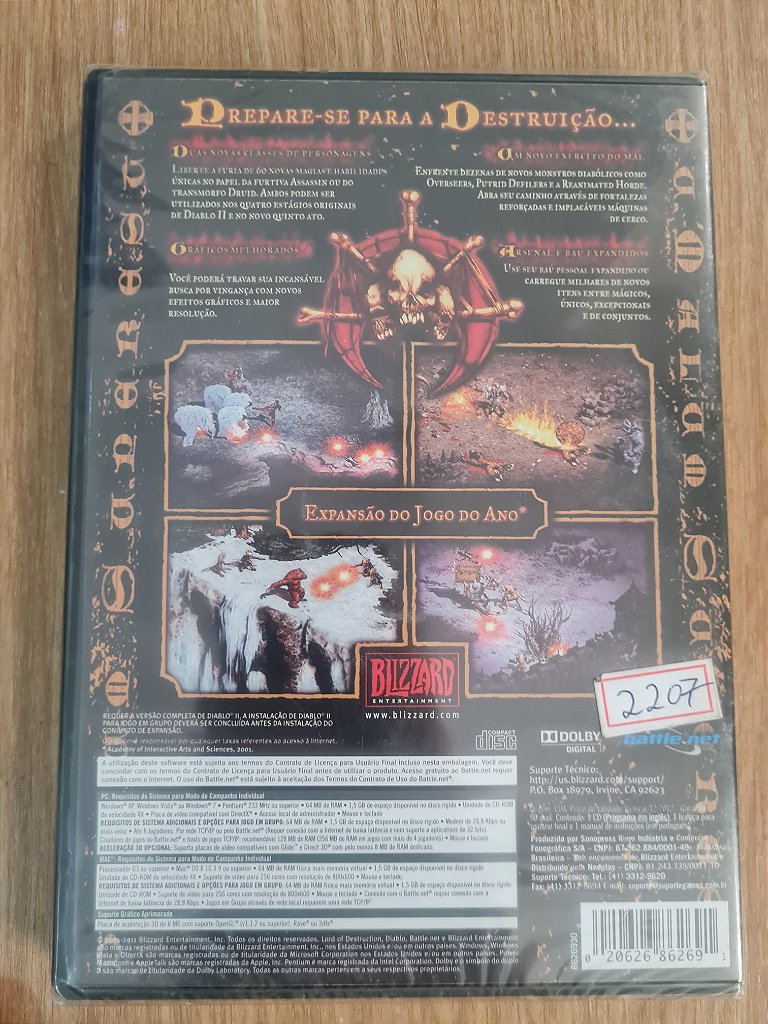 Jogo para PC Diablo 2 Lord of Destruction Lacrado Original – imagem 2