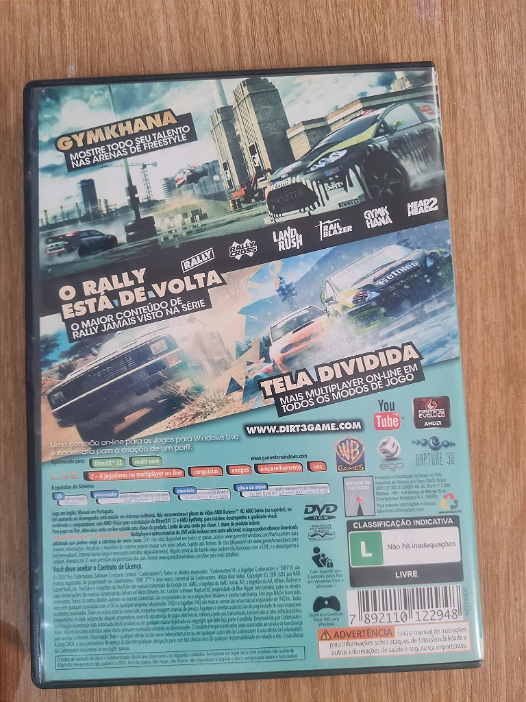 Jogo para PC Dirt 3 LACRADO Original – imagem 2