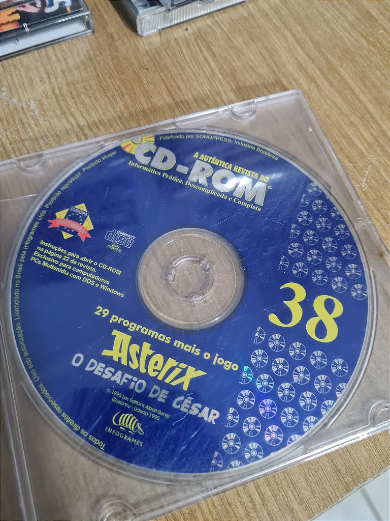 Jogo para PC CD-ROM 38 Revista Asterix: O Desafio Original